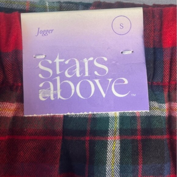 Stars Above Flannel Loungewear Pajama Pants Jogger Womens Small Red New - Picture 8 of 8